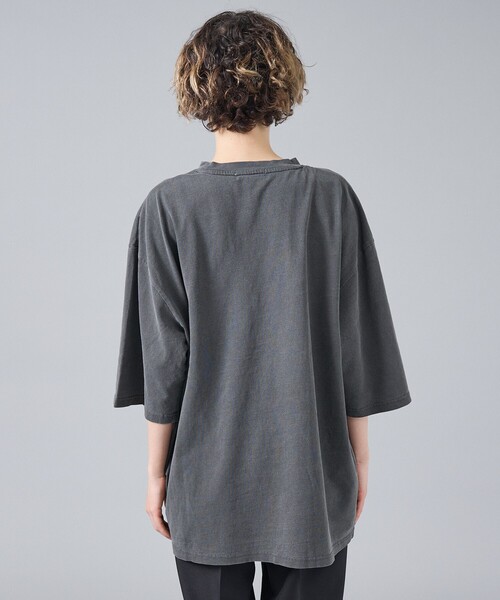 Revo.(レボ)の「【Revo. / レヴォ】TH-3786-A ハートエンブロイ ピグメント加工 半袖Tシャツ / ユニセックス(Tシャツ/カットソー・メンズ・ブラック系その他/ブラック系その他2・フリー)」の7枚目の写真