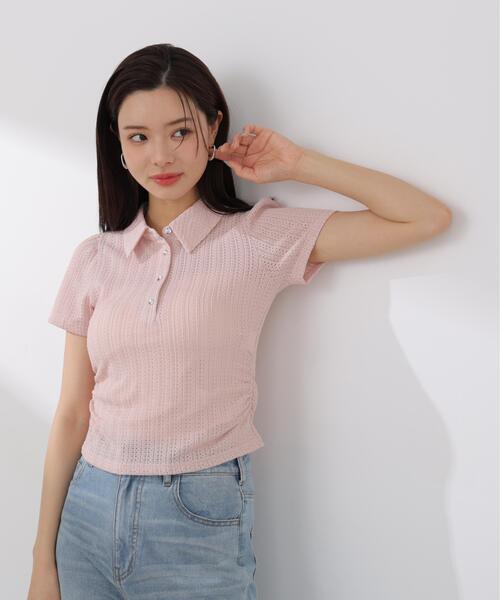 PROPORTION BODY DRESSING(プロポーションボディドレッシング)の「<E>レーススキッパートップス / 1216167401(Tシャツ/カットソー・レディース・ブラック/ホワイト系その他/ピンク・FREE)」の5枚目の写真