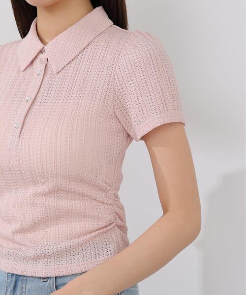 PROPORTION BODY DRESSING(プロポーションボディドレッシング)の「<E>レーススキッパートップス / 1216167401(Tシャツ/カットソー・レディース・ブラック/ホワイト系その他/ピンク・FREE)」の6枚目の写真
