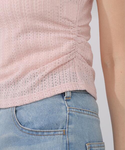 PROPORTION BODY DRESSING(プロポーションボディドレッシング)の「<E>レーススキッパートップス / 1216167401(Tシャツ/カットソー・レディース・ブラック/ホワイト系その他/ピンク・FREE)」の7枚目の写真