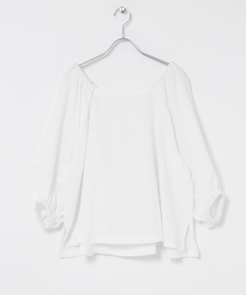 URBAN RESEARCH ROSSO WOMEN(アーバンリサーチ ロッソ)の「キュプラリネンオフショル2WAYブラウス(シャツ/ブラウス・レディース・ネイビー/ホワイト・FREE)」の3枚目の写真