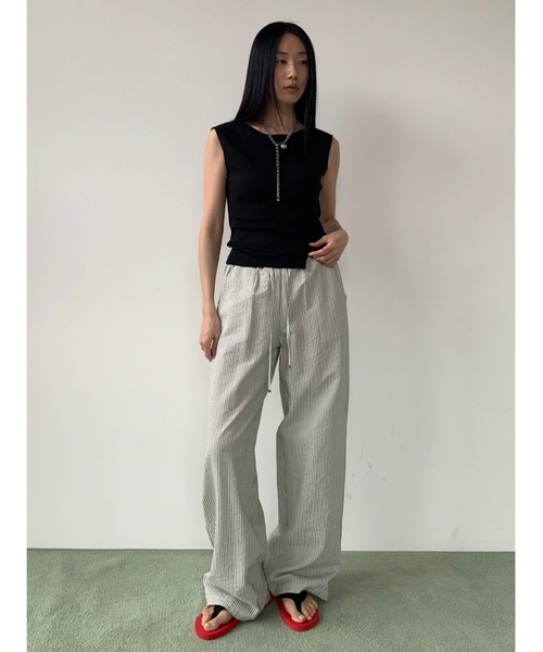 Didot.showroom（ディドット ショールーム）の「アンバランスボートネックタンク（タンクトップ・レディース・グレー/アイボリー/ブラック・FREE）」の16枚目の写真