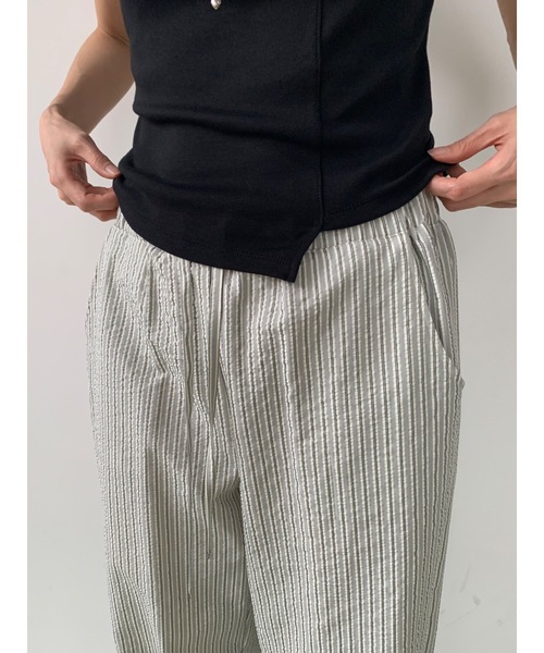 Didot.showroom（ディドット ショールーム）の「アンバランスボートネックタンク（タンクトップ・レディース・グレー/アイボリー/ブラック・FREE）」の18枚目の写真