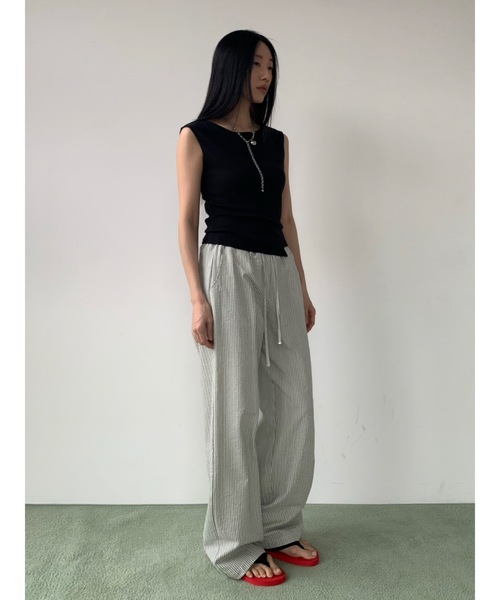 Didot.showroom（ディドット ショールーム）の「アンバランスボートネックタンク（タンクトップ・レディース・グレー/アイボリー/ブラック・FREE）」の17枚目の写真