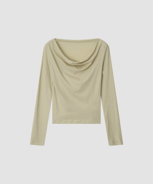 THE LILLE(ザ リル)の「Flow Cotton Drape T_Beige(Tシャツ/カットソー・レディース・その他・FREE)」の2枚目の写真