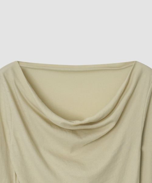 THE LILLE(ザ リル)の「Flow Cotton Drape T_Beige(Tシャツ/カットソー・レディース・その他・FREE)」の4枚目の写真