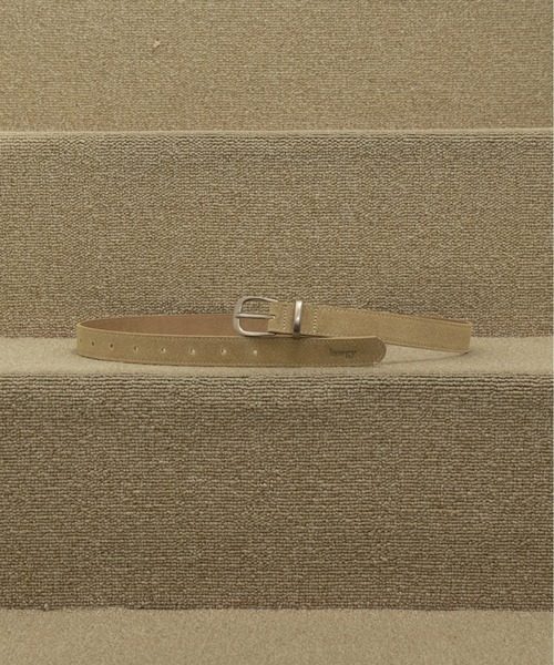 lawgy(ラウジー)の「brushed simple buckle square belt / ブラッシュドシンプルバックルスクエアベルト(ベルト・レディース・ブラック/ライトベージュ・FREE)」の5枚目の写真