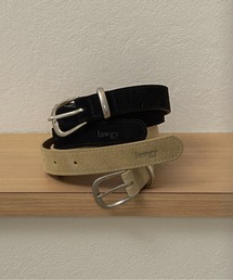 lawgy（ラウジー）の「brushed simple buckle square belt / ブラッシュドシンプルバックルスクエアベルト（ベルト）」