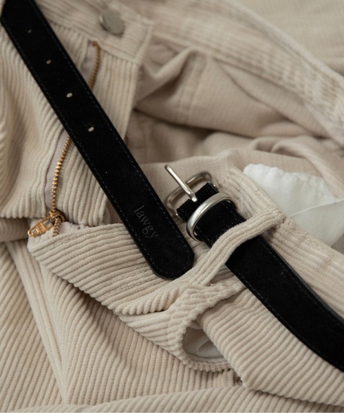 lawgy(ラウジー)の「brushed simple buckle square belt / ブラッシュドシンプルバックルスクエアベルト(ベルト・レディース・ブラック/ライトベージュ・FREE)」の12枚目の写真