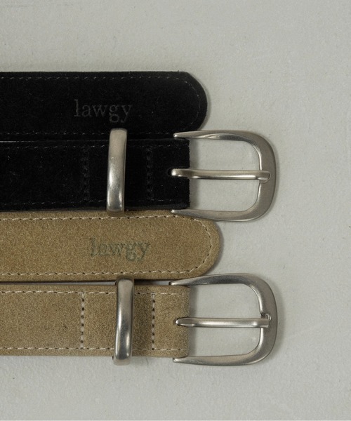 lawgy(ラウジー)の「brushed simple buckle square belt / ブラッシュドシンプルバックルスクエアベルト(ベルト・レディース・ブラック/ライトベージュ・FREE)」の15枚目の写真