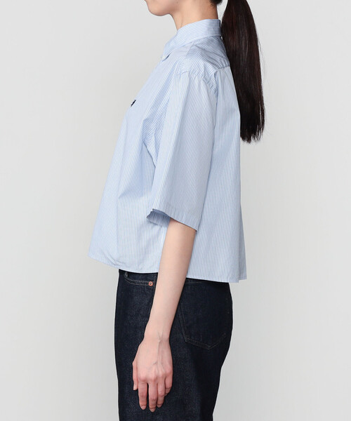 GYMPHLEX(ジムフレックス)の「Gymphlex | コットンブロード ショート ボタンダウン半袖シャツ STRIPE WOMEN(シャツ/ブラウス・レディース・ブルー系その他・14)」の10枚目の写真