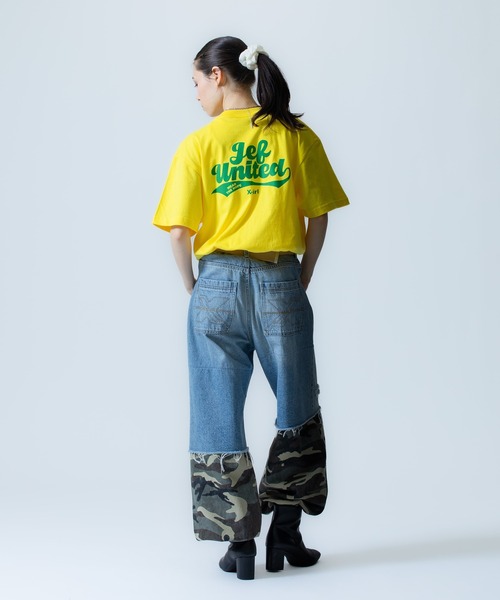 X-girl SPORTS(エックスガールスポーツ)の「JEF ICL WE FAN GOODS S/S TEE/ジェフユナイテッド市原・千葉レディース(Tシャツ/カットソー・メンズ・ホワイト/イエロー・X-LARGE/SMALL/LARGE/MEDIUM)」の11枚目の写真