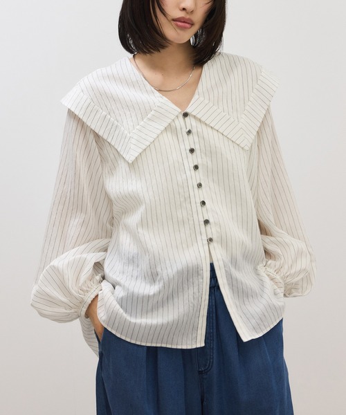 値下げ　アダムエロペ　新品☆ブラウス アダムエロペ新品薄手ブラウス！お値下げしました！かなりお得です