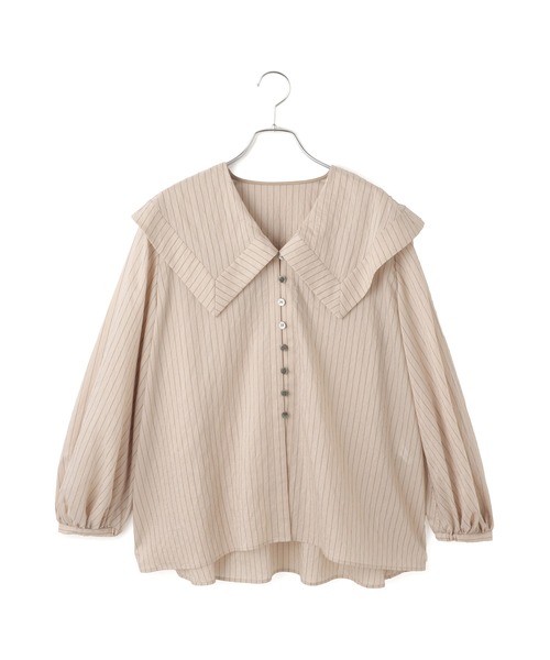 ADAM ET ROPE'(アダムエロペ)の「ワイドカラーブラウス(シャツ/ブラウス・レディース・ホワイト系その他/ベージュ系その他・FREE)」の8枚目の写真
