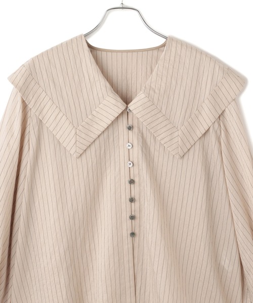 ADAM ET ROPE'(アダムエロペ)の「ワイドカラーブラウス(シャツ/ブラウス・レディース・ホワイト系その他/ベージュ系その他・FREE)」の10枚目の写真