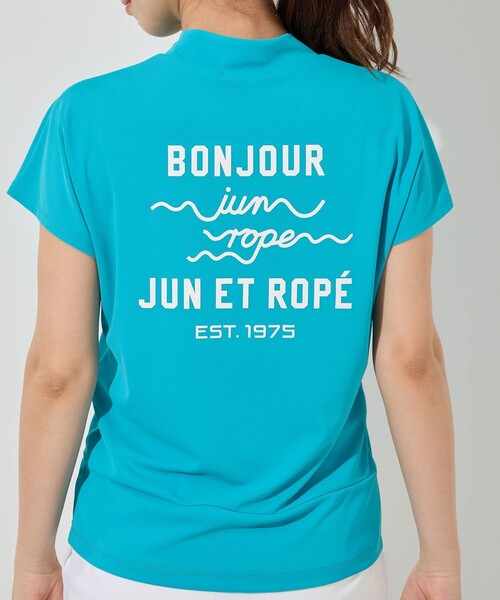 JUN&ROPE'(ジュンアンドロペ)の「ウェーブグラフィックプルオーバー/UV・吸水速乾・接触冷感(Tシャツ/カットソー・レディース・ターコイズブルー/ブラック/ホワイト・S/XL/M/L)」の11枚目の写真