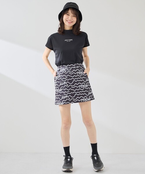 JUN&ROPE'(ジュンアンドロペ)の「ウェーブグラフィックプルオーバー/UV・吸水速乾・接触冷感(Tシャツ/カットソー・レディース・ターコイズブルー/ブラック/ホワイト・S/XL/M/L)」の13枚目の写真