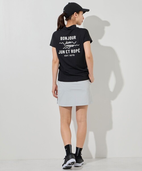 JUN&ROPE'(ジュンアンドロペ)の「ウェーブグラフィックプルオーバー/UV・吸水速乾・接触冷感(Tシャツ/カットソー・レディース・ターコイズブルー/ブラック/ホワイト・S/XL/M/L)」の19枚目の写真
