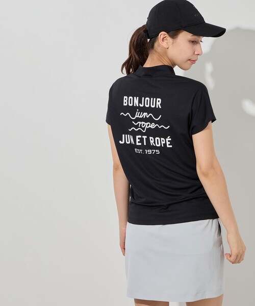 JUN&ROPE'(ジュンアンドロペ)の「ウェーブグラフィックプルオーバー/UV・吸水速乾・接触冷感(Tシャツ/カットソー・レディース・ターコイズブルー/ブラック/ホワイト・S/XL/M/L)」の20枚目の写真