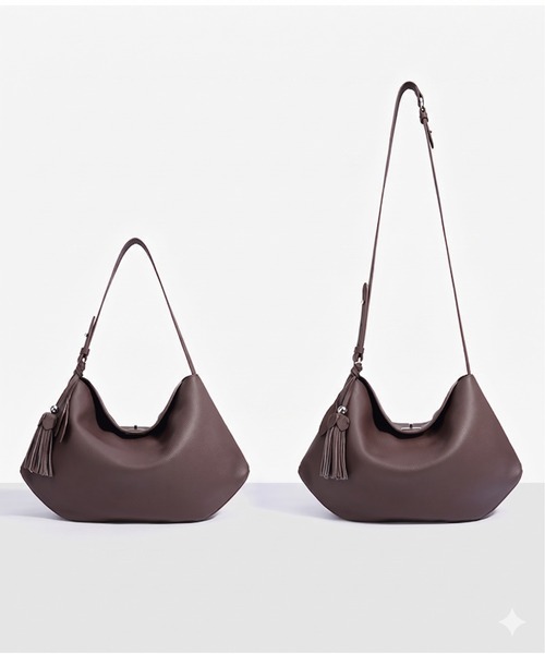 NiiNa(ニーナ)の「【 NiiNa / ニーナ 】高品質牛革2WAYソフトカーブショルダーバッグ(ショルダーバッグ・レディース・ブラック/グレイッシュベージュ/ホワイト/ブラウン/ダークブラウン・FREE)」の8枚目の写真
