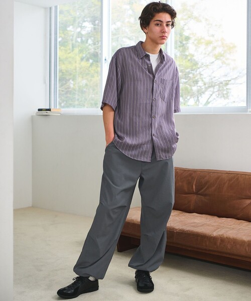 green label relaxing（グリーンレーベルリラクシング）の「Dot Air ワイド スノー イージー パンツ -ストレッチ-（その他パンツ・メンズ・オリーブ/ブラック/グレー・XL/L/M/S）」の6枚目の写真