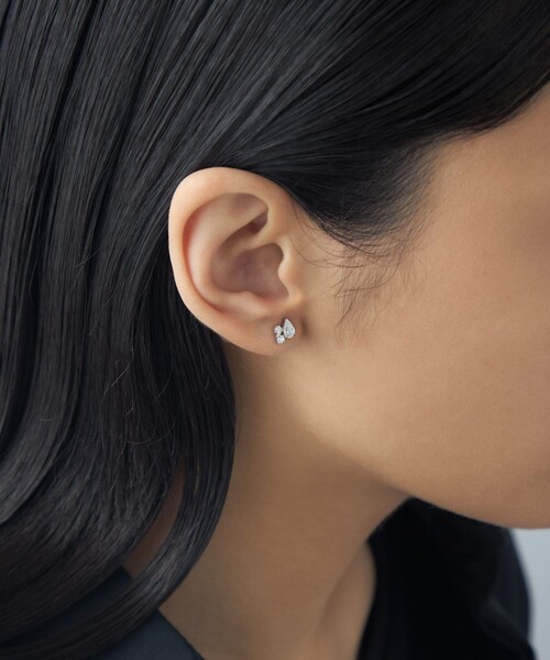 Jouete（ジュエッテ）の「[バックキャッチピアス] ジルコニア スタッズ（ピアス（片耳用）・レディース・イエローゴールド/プラチナム・FREE）」の7枚目の写真