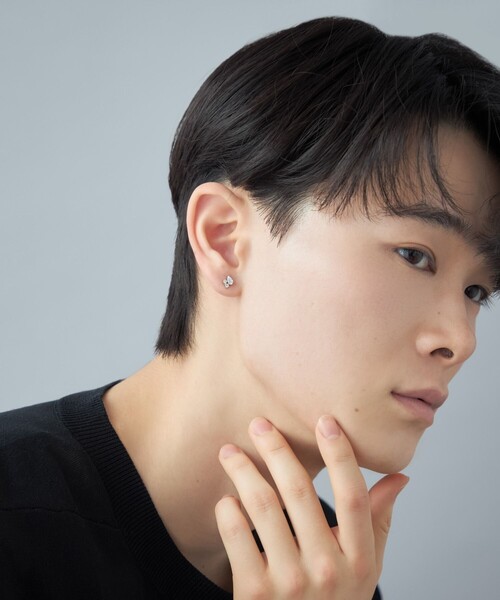 Jouete（ジュエッテ）の「[バックキャッチピアス] ジルコニア スタッズ（ピアス（片耳用）・レディース・イエローゴールド/プラチナム・FREE）」の8枚目の写真