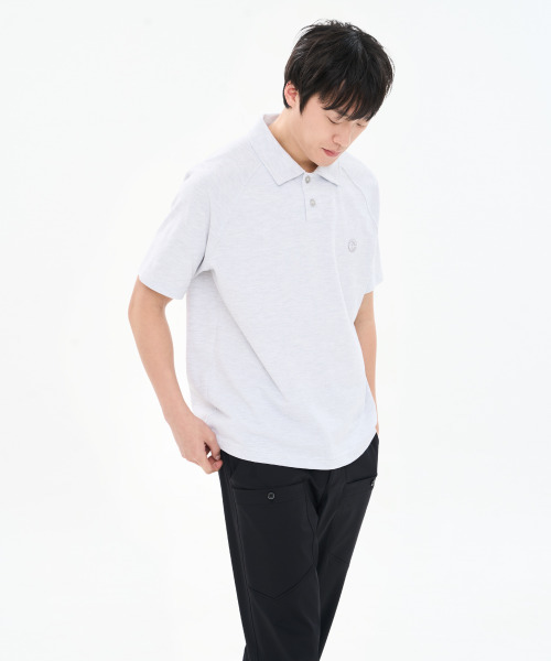 CUSTOMUS(カスタムアース)の「男性コットン100% PKラグラン変形単作カラーTシャツ CXS26MKKT309 GRY(Tシャツ/カットソー・メンズ・グレー・MEDIUM/X-LARGE/LARGE)」の3枚目の写真