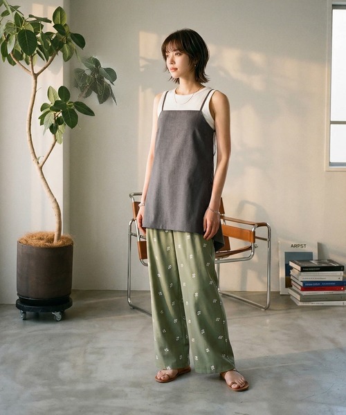 STYLE DELI(スタイルデリ)の「【BLK001】ツイルバックオープンキャミ(キャミソール・レディース・グレー/ブラック・FREE)」の13枚目の写真