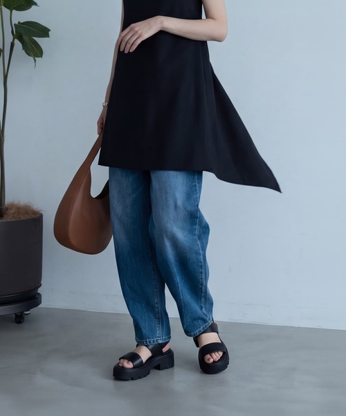 STYLE DELI(スタイルデリ)の「【BLK001】ツイルバックオープンキャミ(キャミソール・レディース・グレー/ブラック・FREE)」の8枚目の写真