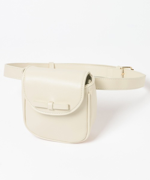 Heather（ヘザー）の「2WAYリボンミニBAG　703754（ショルダーバッグ・レディース・ブラック/アイボリー/ピンク・ONE SIZE）」の2枚目の写真