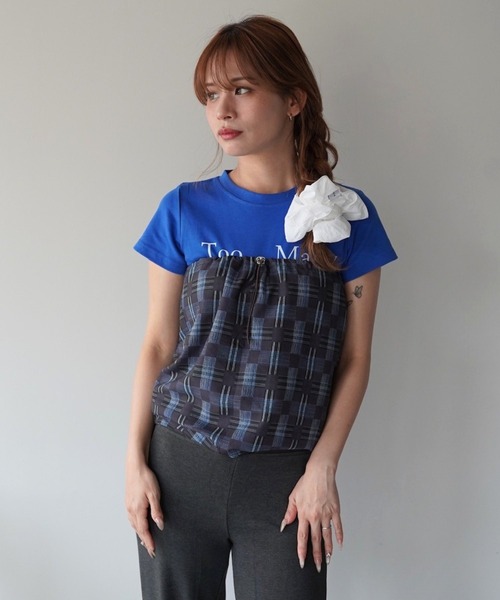 SANSeLF(サンセルフ)の「【SANSeLF】2WAYチェックチューブトップス saw26s075(その他トップス・レディース・マルチ・FREE)」の1枚目の写真