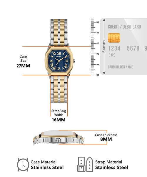 FOSSIL(フォッシル)の「フォッシル 腕時計 レディース アナログ ステンレス ES5480(アナログ腕時計・レディース・マルチ・FREE)」の5枚目の写真