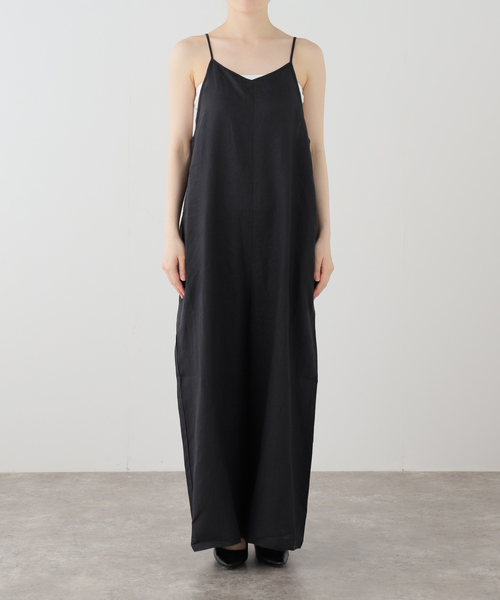La TOTALITE(ラトータリテ)の「【洗える】Munich/ミューニック リネンサロペット(ワンピース・レディース・ベージュ/ブラック・FREE)」の3枚目の写真