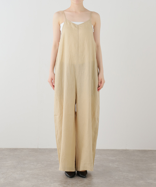 La TOTALITE(ラトータリテ)の「【洗える】Munich/ミューニック リネンサロペット(ワンピース・レディース・ベージュ/ブラック・FREE)」の14枚目の写真