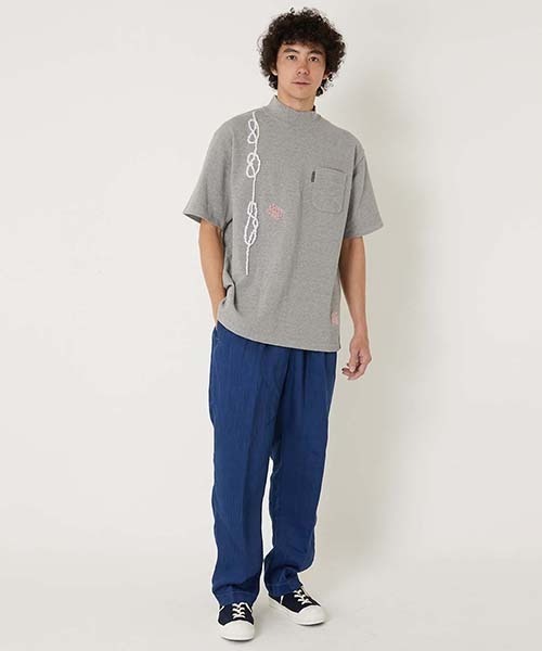 BLUE BLUE(ブルーブルー)の「ハイカウントインディゴリネン ツイルイージーパンツ(スラックス・メンズ・インディゴブルー・M/S/L)」の8枚目の写真