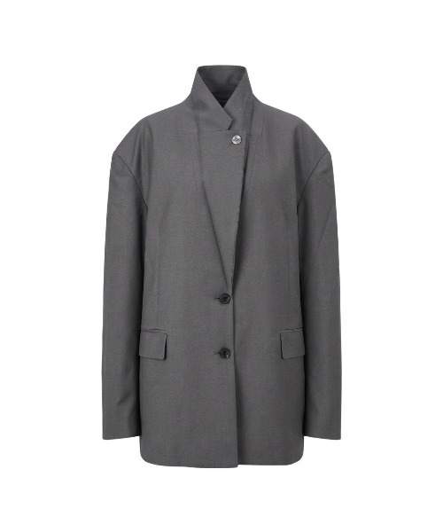 TAJEN:T(タジェント)の「【TAJEN:T】BACK OPEN TAILORED JACKET/バックオープンテーラードジャケット(テーラードジャケット・レディース・ブラック/グレー・2/1)」の7枚目の写真