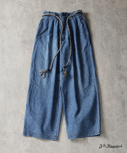 JOURNAL STANDARD J.S HOMESTEAD(ジャーナルスタンダードホームステッド)の「J.S.Homestead / コットン リネン デニム パンツ(その他パンツ・メンズ・コバルトブルー・MEDIUM/LARGE)」の1枚目の写真