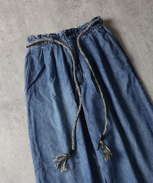 JOURNAL STANDARD J.S HOMESTEAD(ジャーナルスタンダードホームステッド)の「J.S.Homestead / コットン リネン デニム パンツ(その他パンツ・メンズ・コバルトブルー・MEDIUM/LARGE)」の3枚目の写真