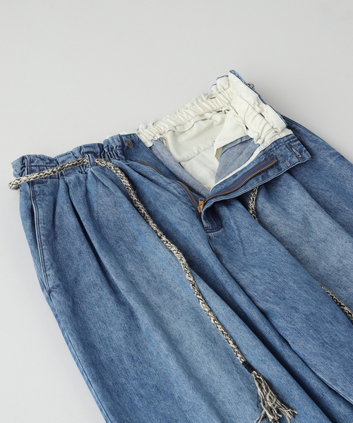 JOURNAL STANDARD J.S HOMESTEAD(ジャーナルスタンダードホームステッド)の「J.S.Homestead / コットン リネン デニム パンツ(その他パンツ・メンズ・コバルトブルー・MEDIUM/LARGE)」の4枚目の写真
