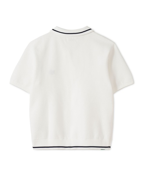 Pacific GOLF CLUB(パシフィックゴルフクラブ)の「KNIT SKIPPER POLO S/S(ポロシャツ・レディース・ネイビー/ホワイト・S/M/L)」の3枚目の写真