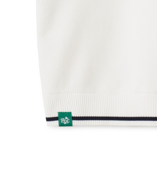 Pacific GOLF CLUB(パシフィックゴルフクラブ)の「KNIT SKIPPER POLO S/S(ポロシャツ・レディース・ネイビー/ホワイト・S/M/L)」の5枚目の写真