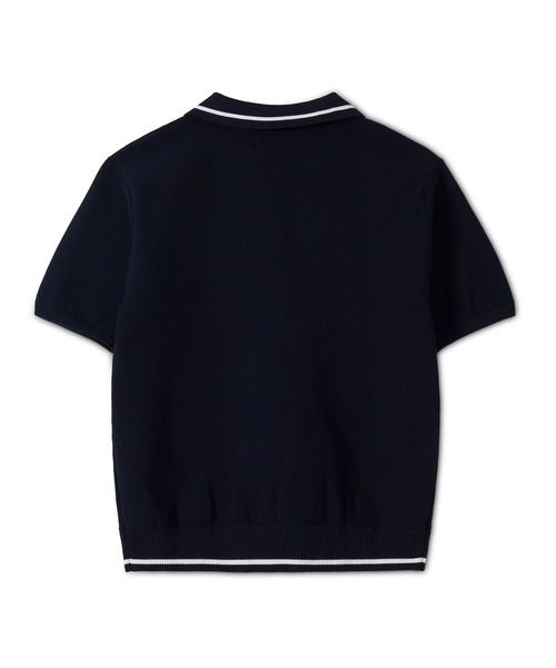Pacific GOLF CLUB(パシフィックゴルフクラブ)の「KNIT SKIPPER POLO S/S(ポロシャツ・レディース・ネイビー/ホワイト・S/M/L)」の7枚目の写真