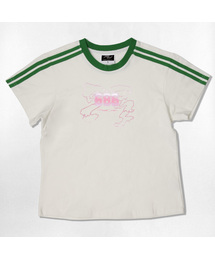 リキッドリボンセミクロップ半袖Tシャツ6色
