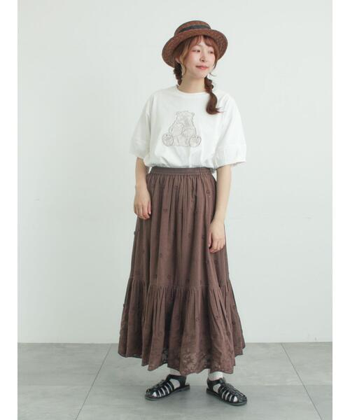 Samansa Mos2（サマンサ モスモス）の「【メルヘン×Samansa Mos2】レース貼りTシャツ（Tシャツ/カットソー・レディース・チャコールグレー/ブルー/オフホワイト・F）」の19枚目の写真