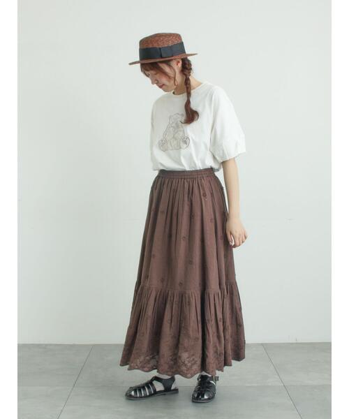 Samansa Mos2（サマンサ モスモス）の「【メルヘン×Samansa Mos2】レース貼りTシャツ（Tシャツ/カットソー・レディース・チャコールグレー/ブルー/オフホワイト・F）」の20枚目の写真
