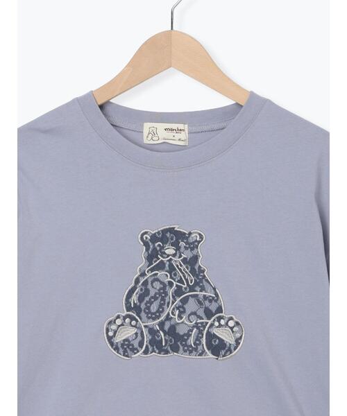 Samansa Mos2（サマンサ モスモス）の「【メルヘン×Samansa Mos2】レース貼りTシャツ（Tシャツ/カットソー・レディース・チャコールグレー/ブルー/オフホワイト・F）」の11枚目の写真