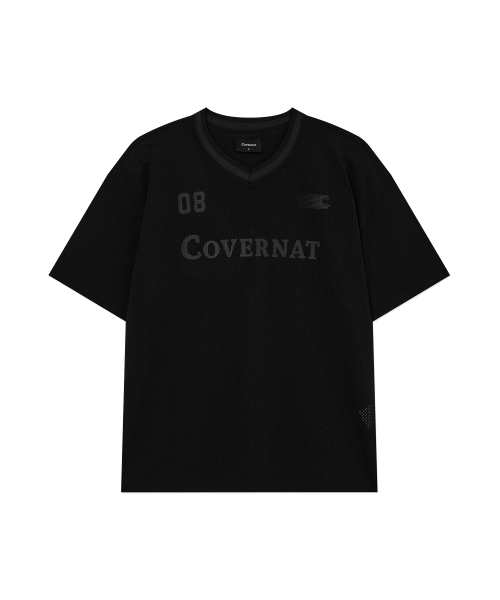 COVERNAT(カバーナット)の「VネックメッシュTシャツブラック(Tシャツ/カットソー・レディース・その他・SMALL/MEDIUM/LARGE/X-LARGE/XX-LARGE/X-SMALL)」の1枚目の写真