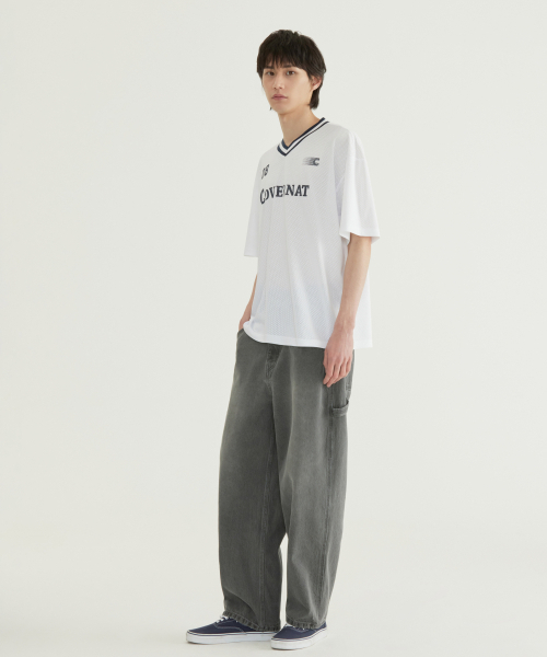 COVERNAT(カバーナット)の「VネックメッシュTシャツブラック(Tシャツ/カットソー・レディース・その他・SMALL/MEDIUM/LARGE/X-LARGE/XX-LARGE/X-SMALL)」の4枚目の写真