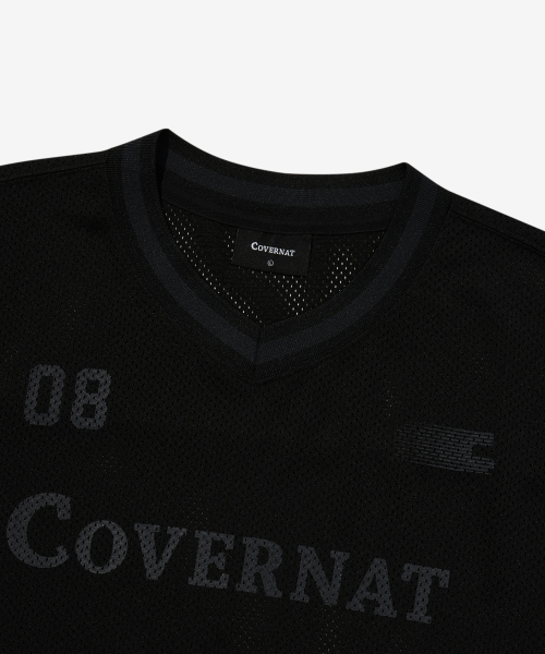 COVERNAT(カバーナット)の「VネックメッシュTシャツブラック(Tシャツ/カットソー・レディース・その他・SMALL/MEDIUM/LARGE/X-LARGE/XX-LARGE/X-SMALL)」の6枚目の写真